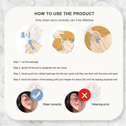 BIBISWIM Baby Swim & Sleep Earplugs