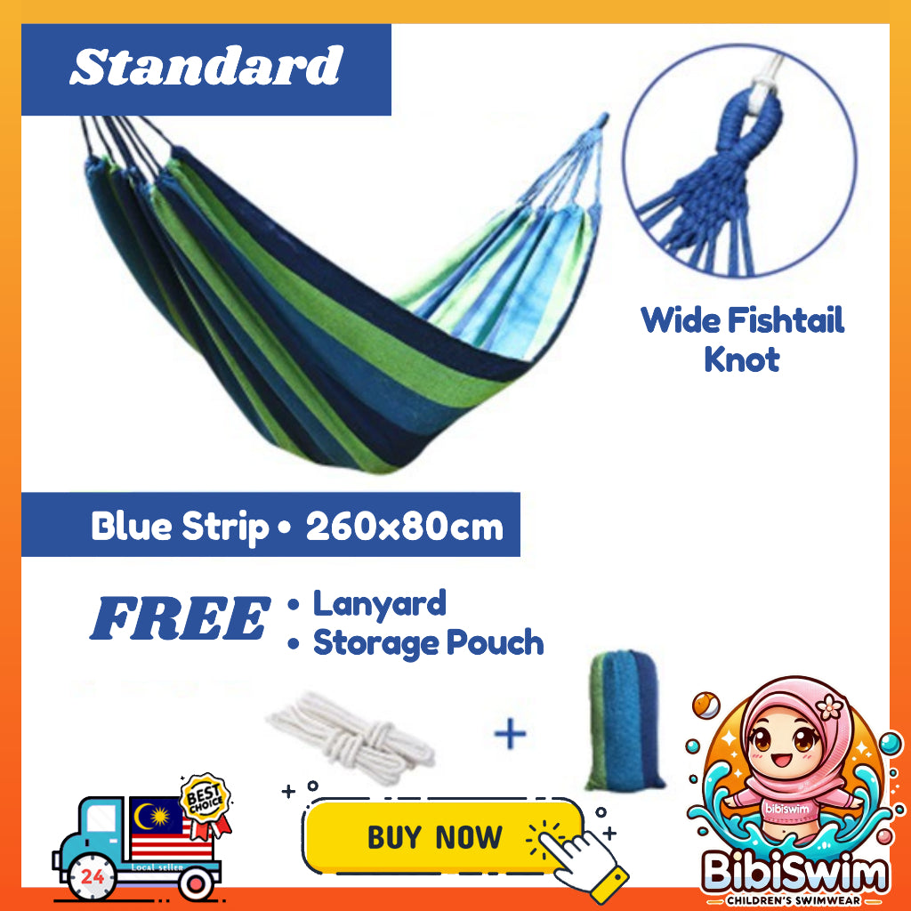 BIBISWIM Striped Canvas Hammock Swing Chair