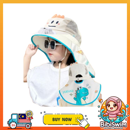 BIBISWIM USB Fan Sun Hat UPF 50+