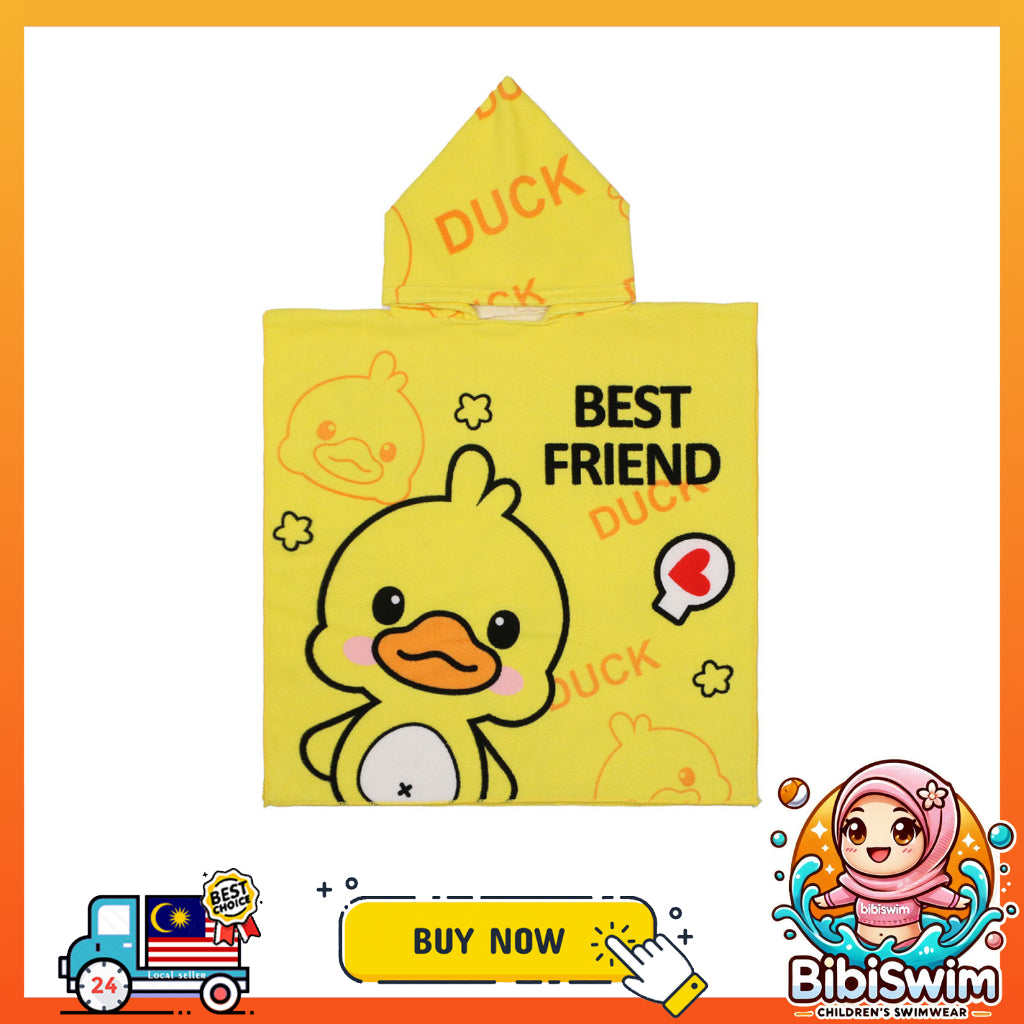 BIBISWIM Kids Quick Dry Hooded Towel