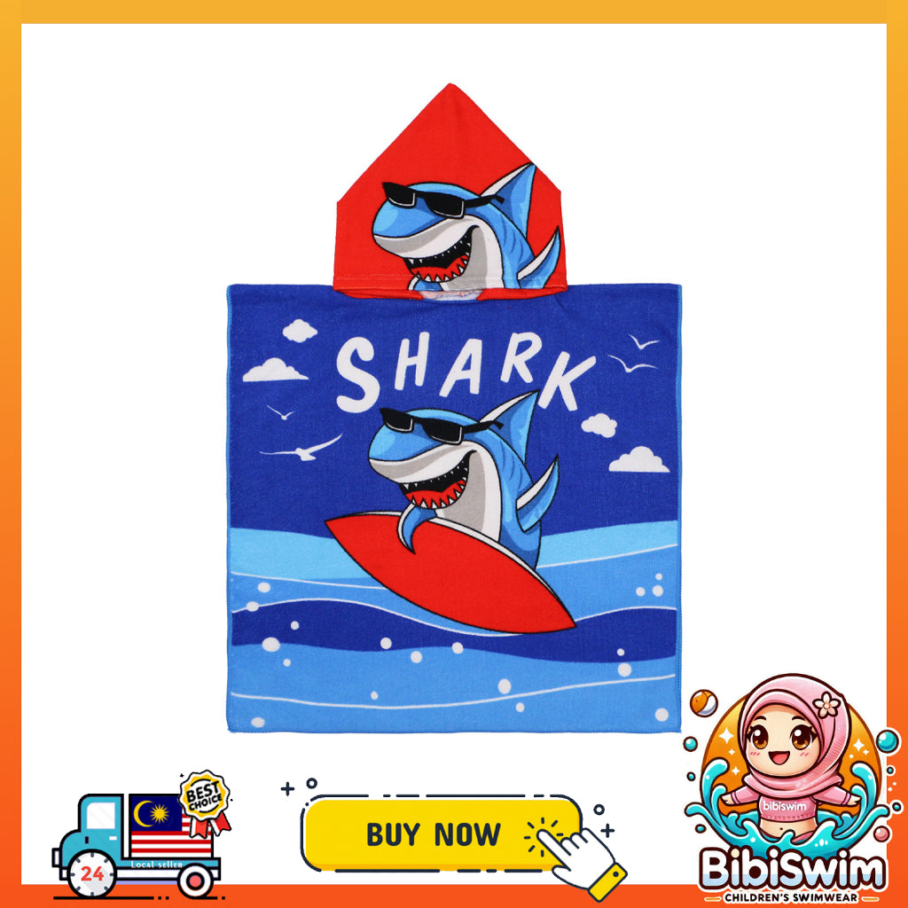 BIBISWIM Kids Quick Dry Hooded Towel