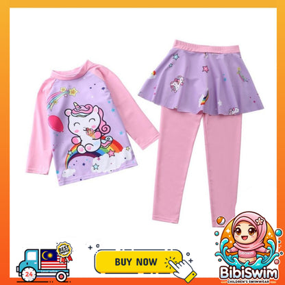 BIBISWIM UPF50 Girls 2-Piece Swim Set