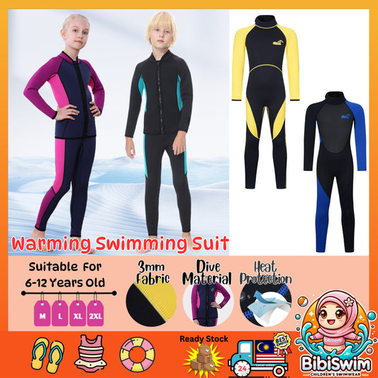 BIBISWIM Kids 3MM Thermal Swim Wetsuit