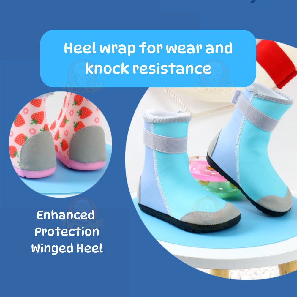 BIBISWIM Astronaut Blue Bunny Swim Socks