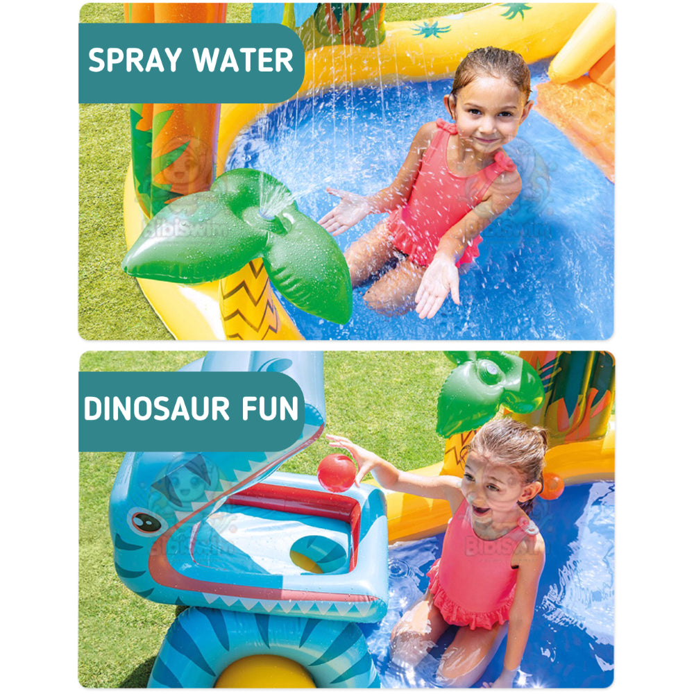 BIBISWIM Inflatable Water Slide Play Pool