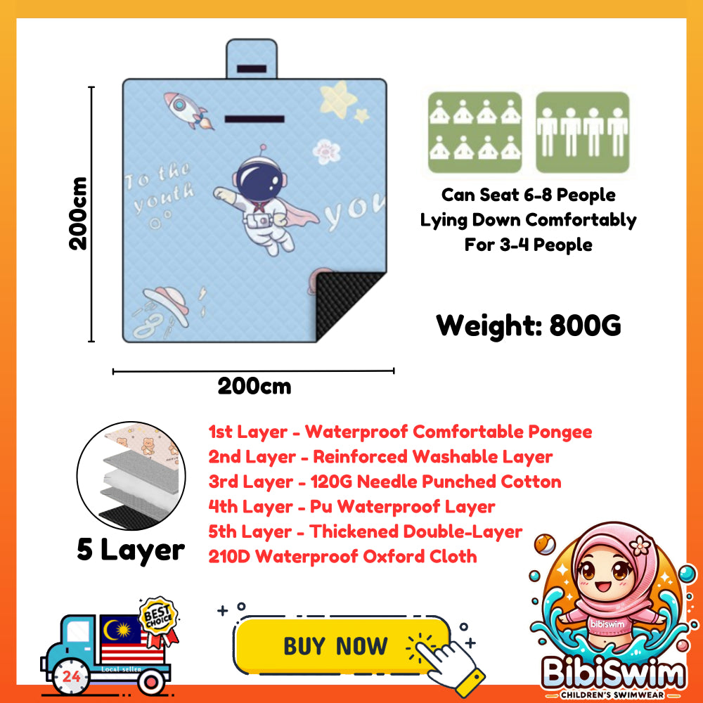 BIBISWIM Foldable Waterproof Picnic Mat