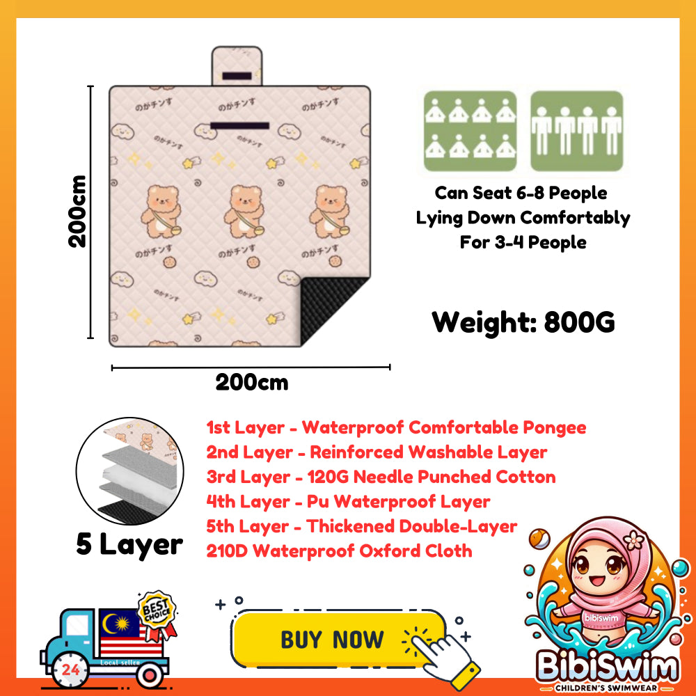 BIBISWIM Foldable Waterproof Picnic Mat