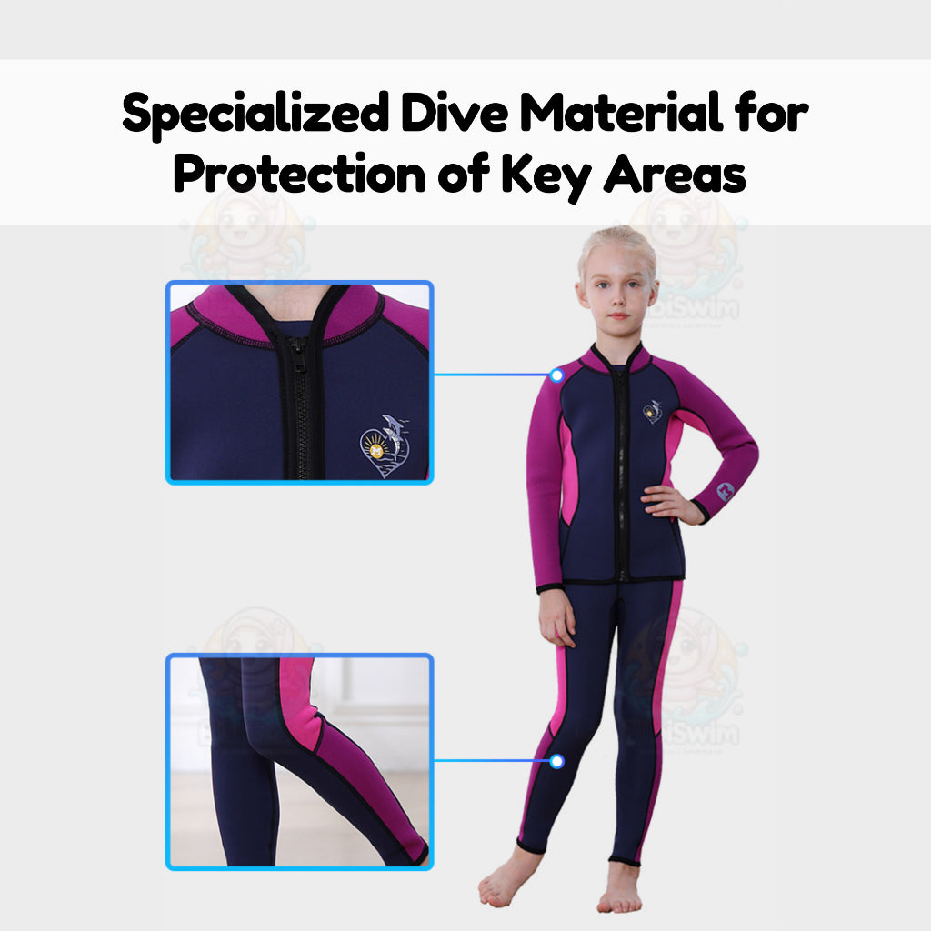 BIBISWIM Kids 3MM Thermal Swim Wetsuit
