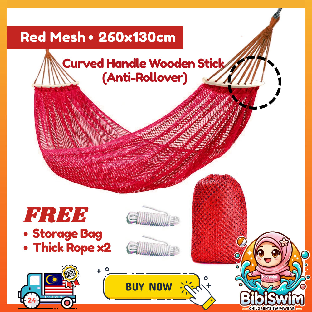 BIBISWIM Striped Canvas Hammock Swing Chair