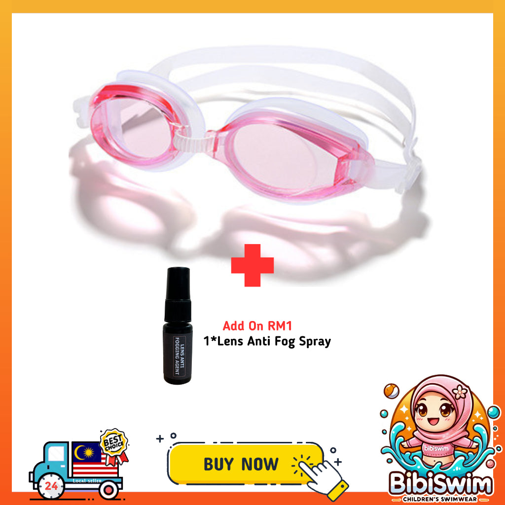 BIBISWIM Anti-Fog Kids Swim Goggles Set