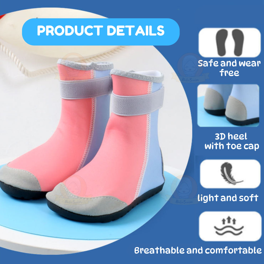 BIBISWIM Astronaut Blue Bunny Swim Socks