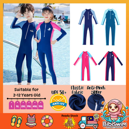 BIBISWIM UPF 50+ Zip Front Kids Swimsuit