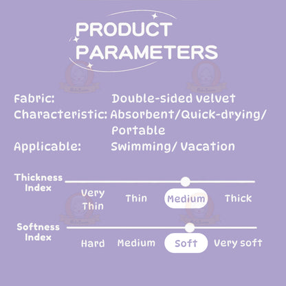 BIBISWIM Quick-Dry Cartoon Hooded Swim Towel