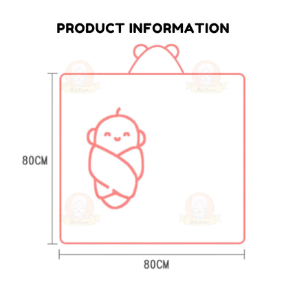 BIBISWIM Coral Fleece Baby Hooded Towel