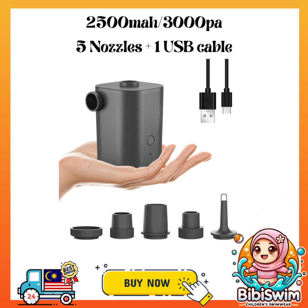 BIBISWIM Portable Electric Air Pump 2500mAh