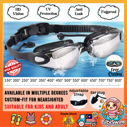 BIBISWIM Power Adjustable Swim Goggles 0-800