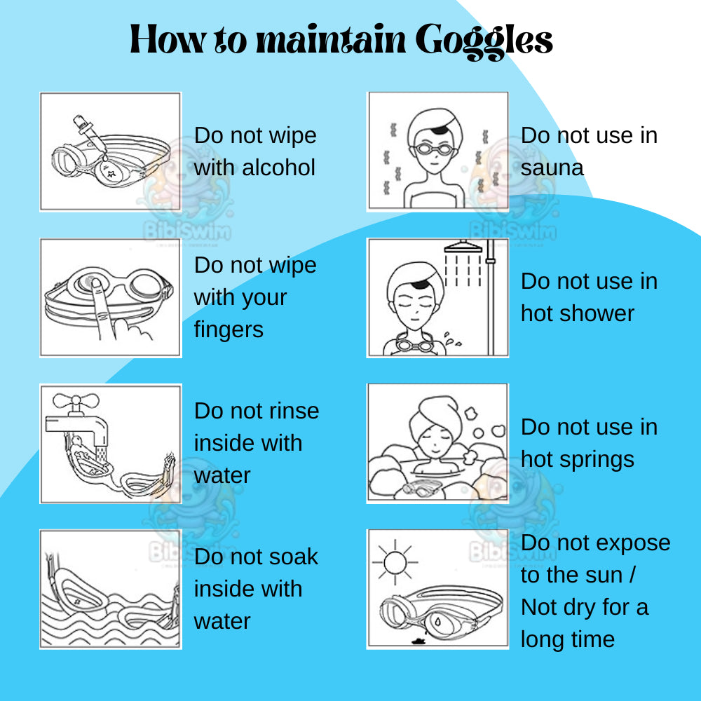 BIBISWIM Power Adjustable Swim Goggles 0-800