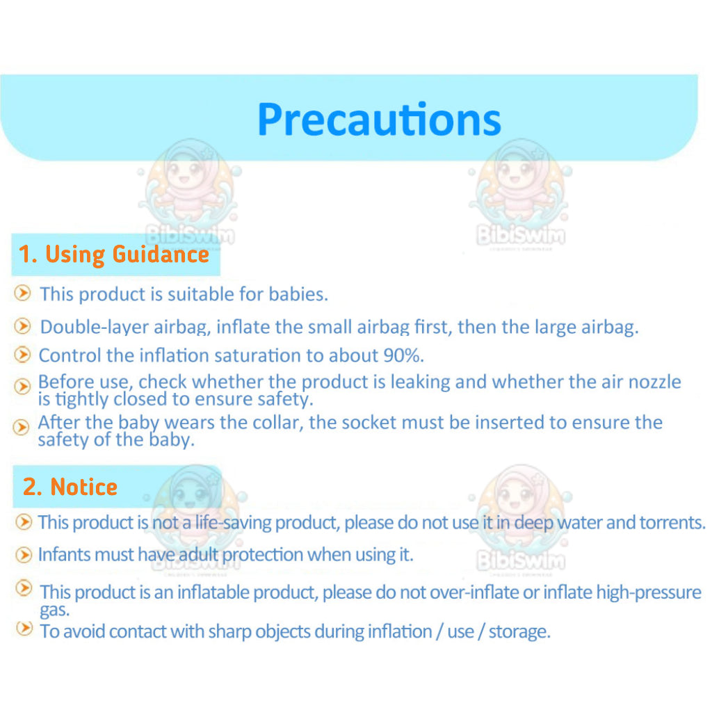 BIBISWIM Double Airbag Baby Neck Float