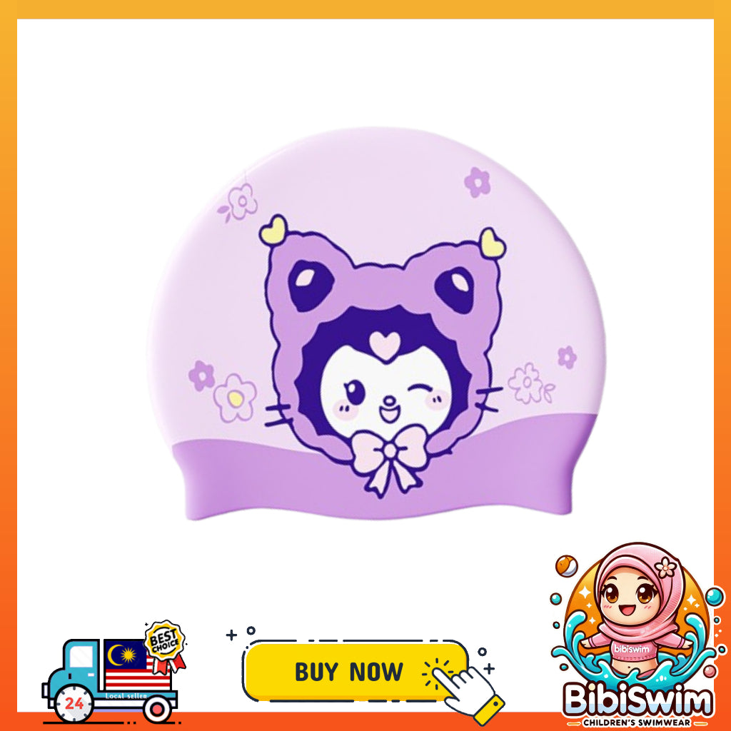 BIBISWIM Kids Swim Cap 12 Animal Designs