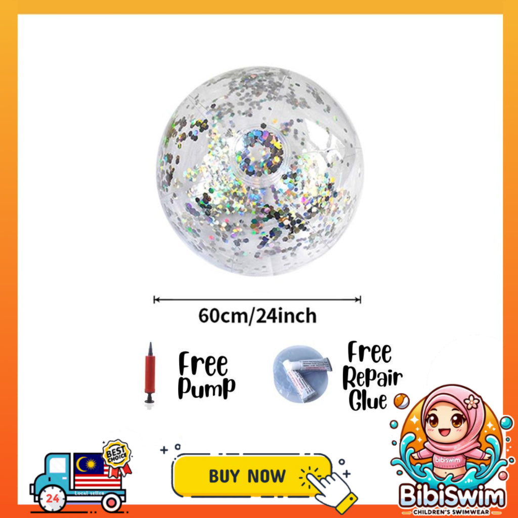 BIBISWIM Inflatable Kids Beach Ball Set