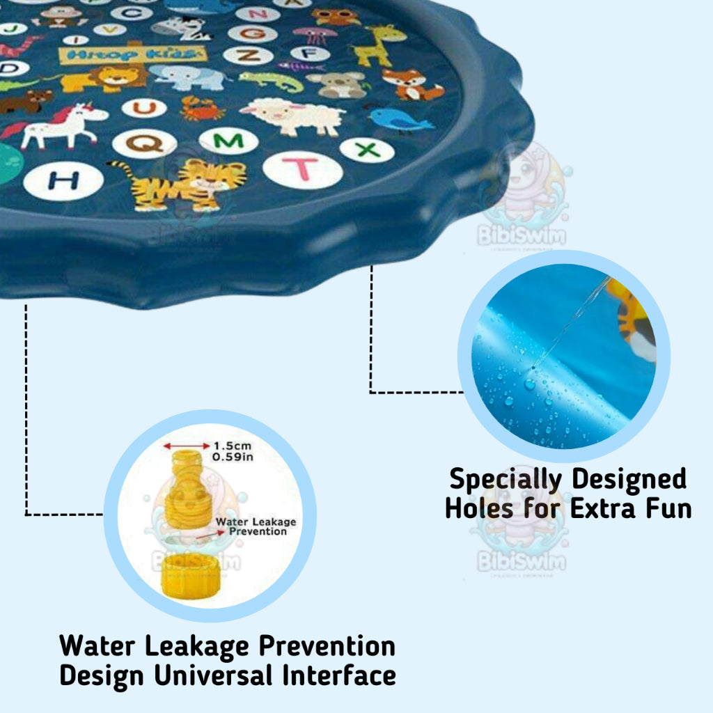 BIBISWIM Thick Splash Mat Kids Water Play