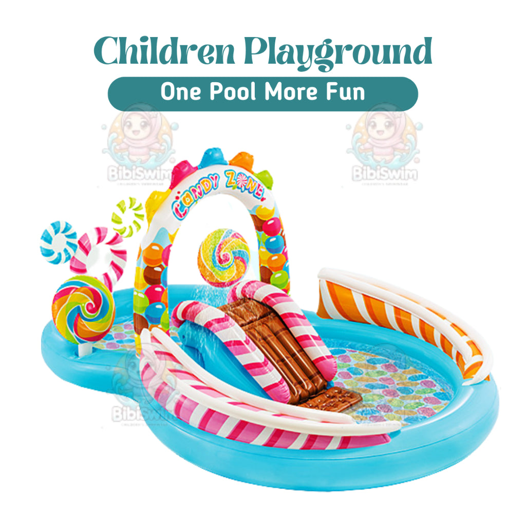 BIBISWIM Inflatable Water Slide Play Pool