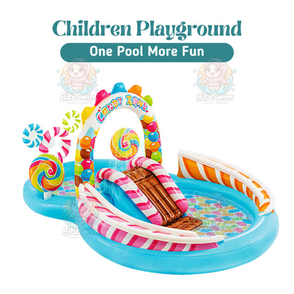 BIBISWIM Inflatable Water Slide Play Pool