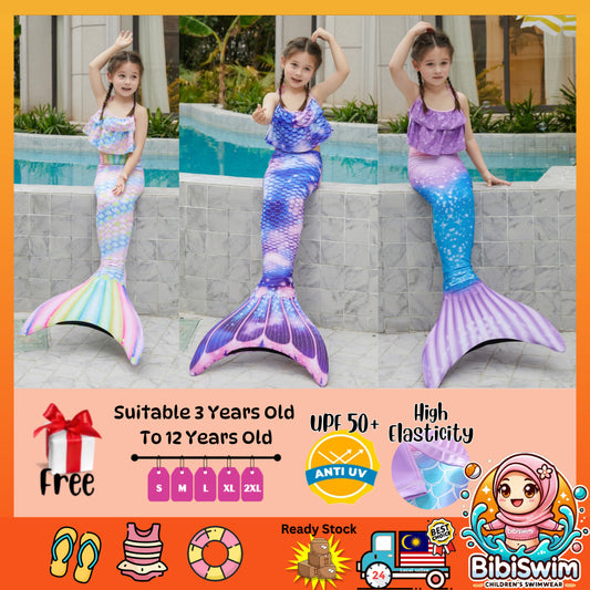 BIBISWIM Mermaid Swim Set 3-12Y