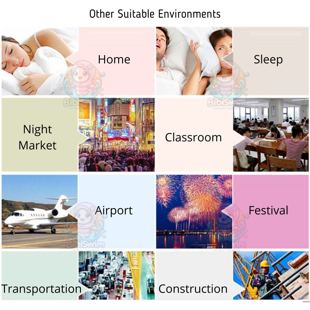 BIBISWIM Baby Swim & Sleep Earplugs