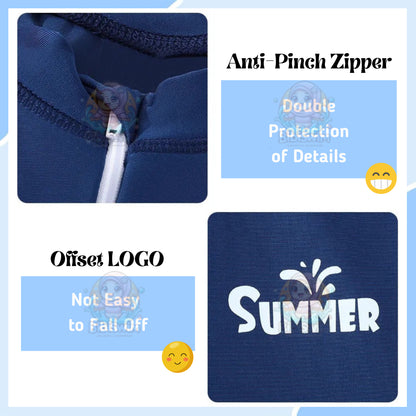 BIBISWIM UPF 50+ Zip Front Kids Swimsuit