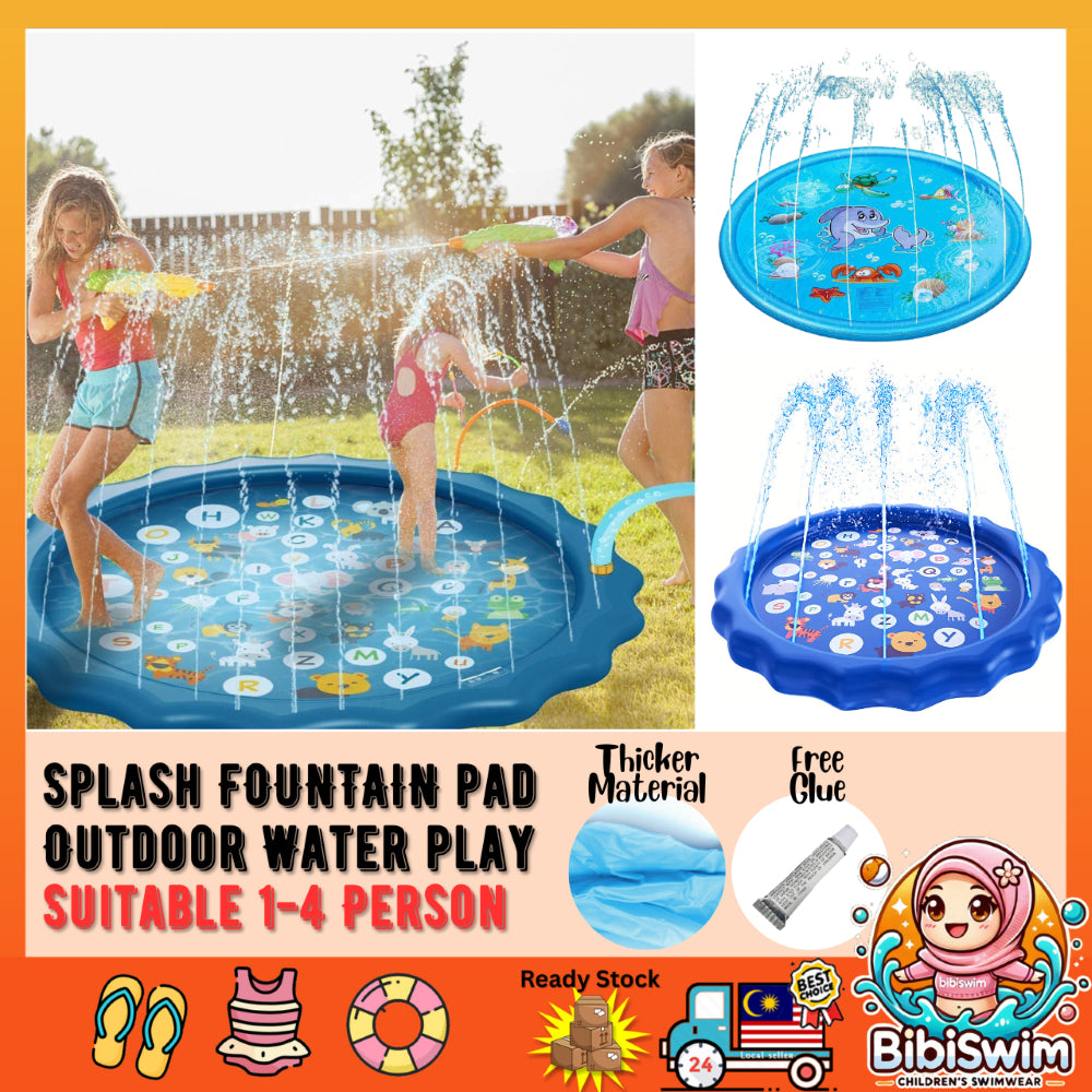 BIBISWIM Thick Splash Mat Kids Water Play