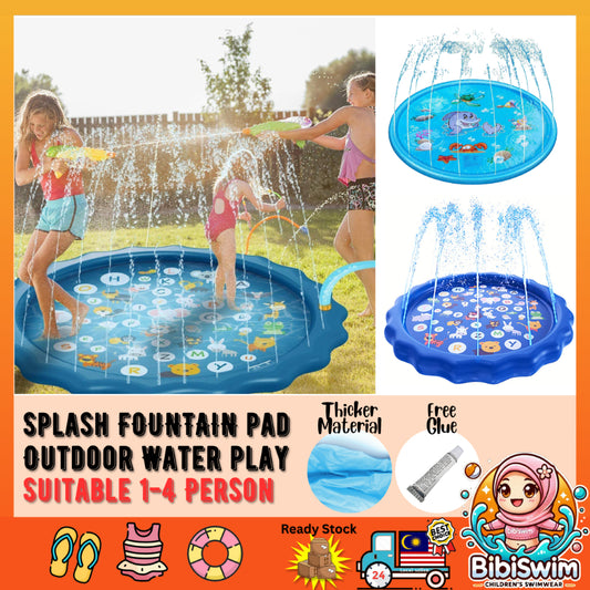BIBISWIM Thick Splash Mat Kids Water Play
