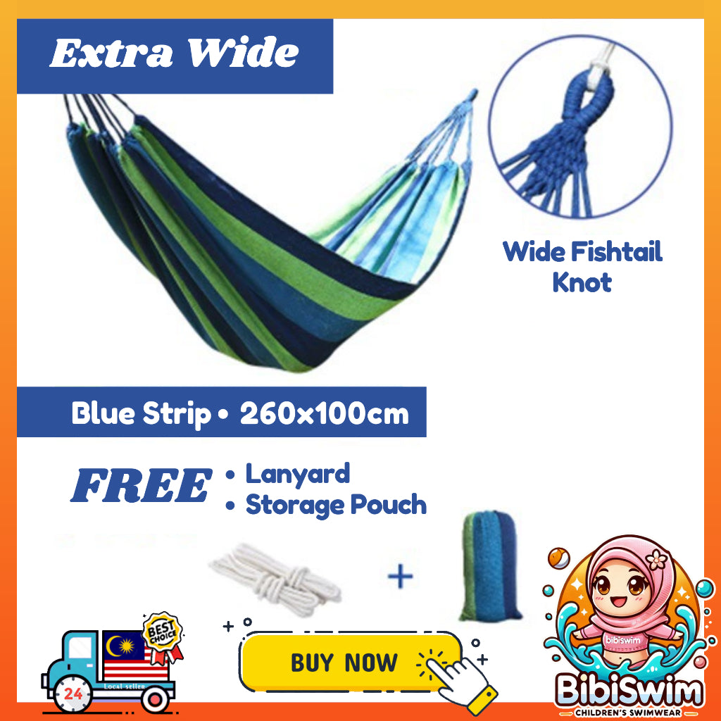 BIBISWIM Striped Canvas Hammock Swing Chair