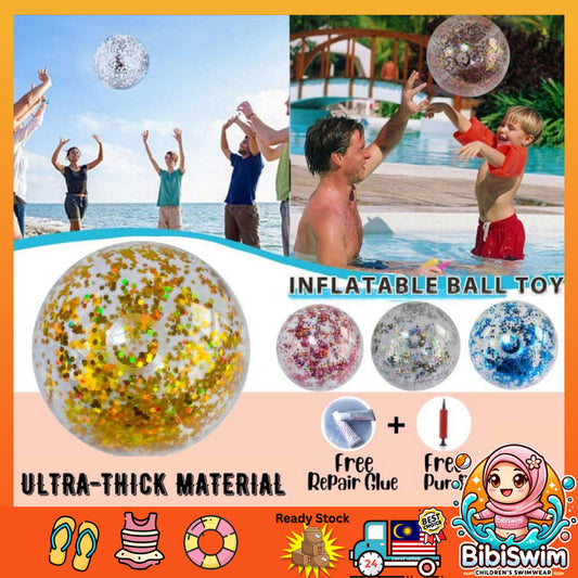 BIBISWIM Inflatable Kids Beach Ball Set