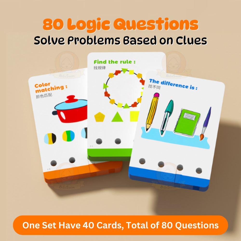 BIBISWIM Logic Key Puzzle Cards