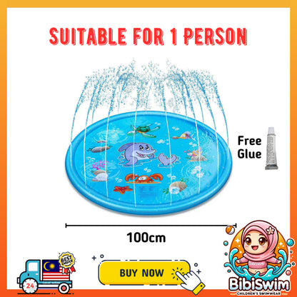 BIBISWIM Thick Splash Mat Kids Water Play