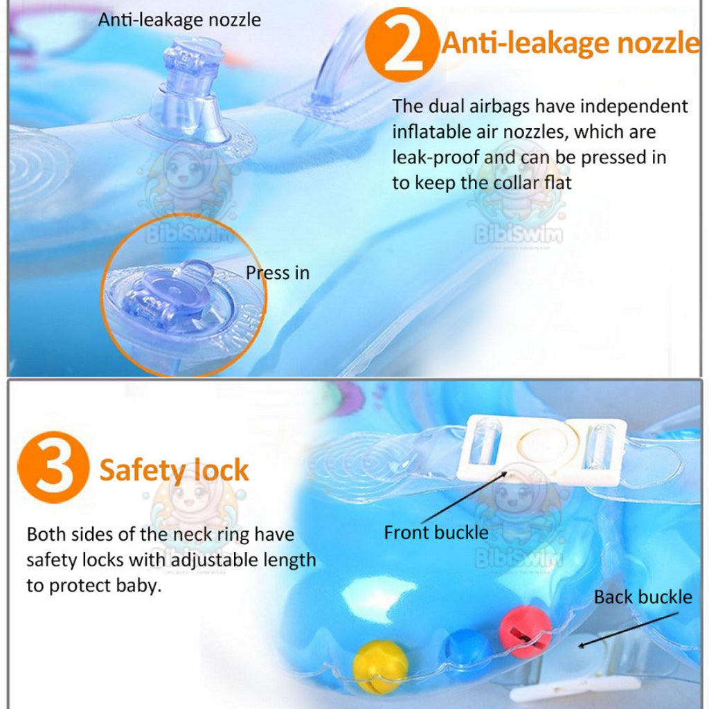 BIBISWIM Double Airbag Baby Neck Float
