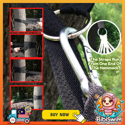 BIBISWIM Striped Canvas Hammock Swing Chair