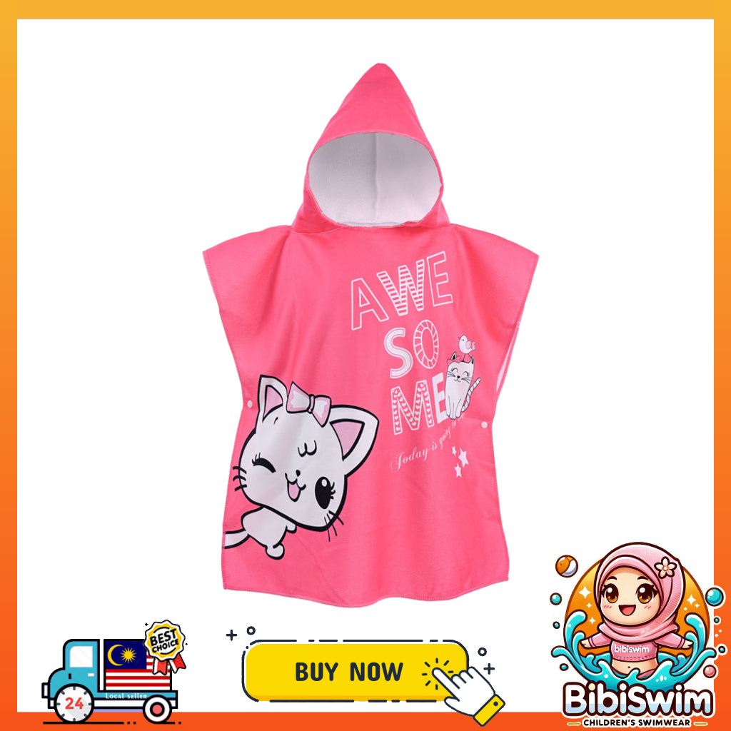 BIBISWIM Kids Quick Dry Hooded Towel