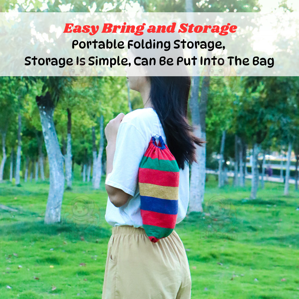 BIBISWIM Striped Canvas Hammock Swing Chair