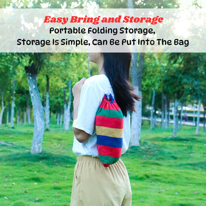 BIBISWIM Striped Canvas Hammock Swing Chair