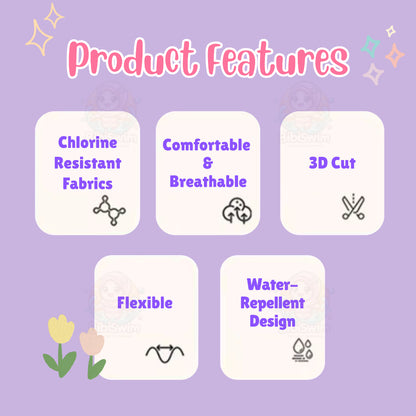 BIBISWIM Girls Long Sleeve Swim Set