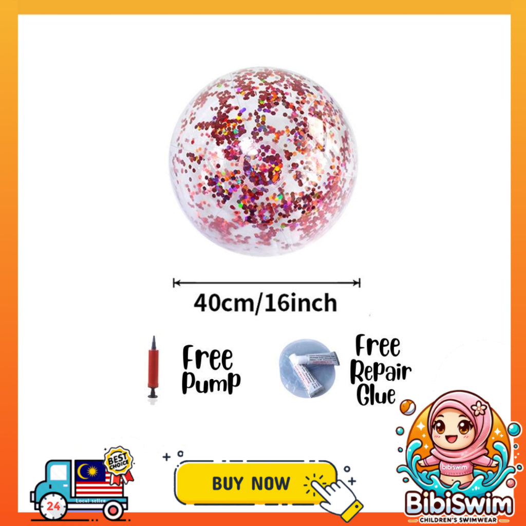 BIBISWIM Inflatable Kids Beach Ball Set