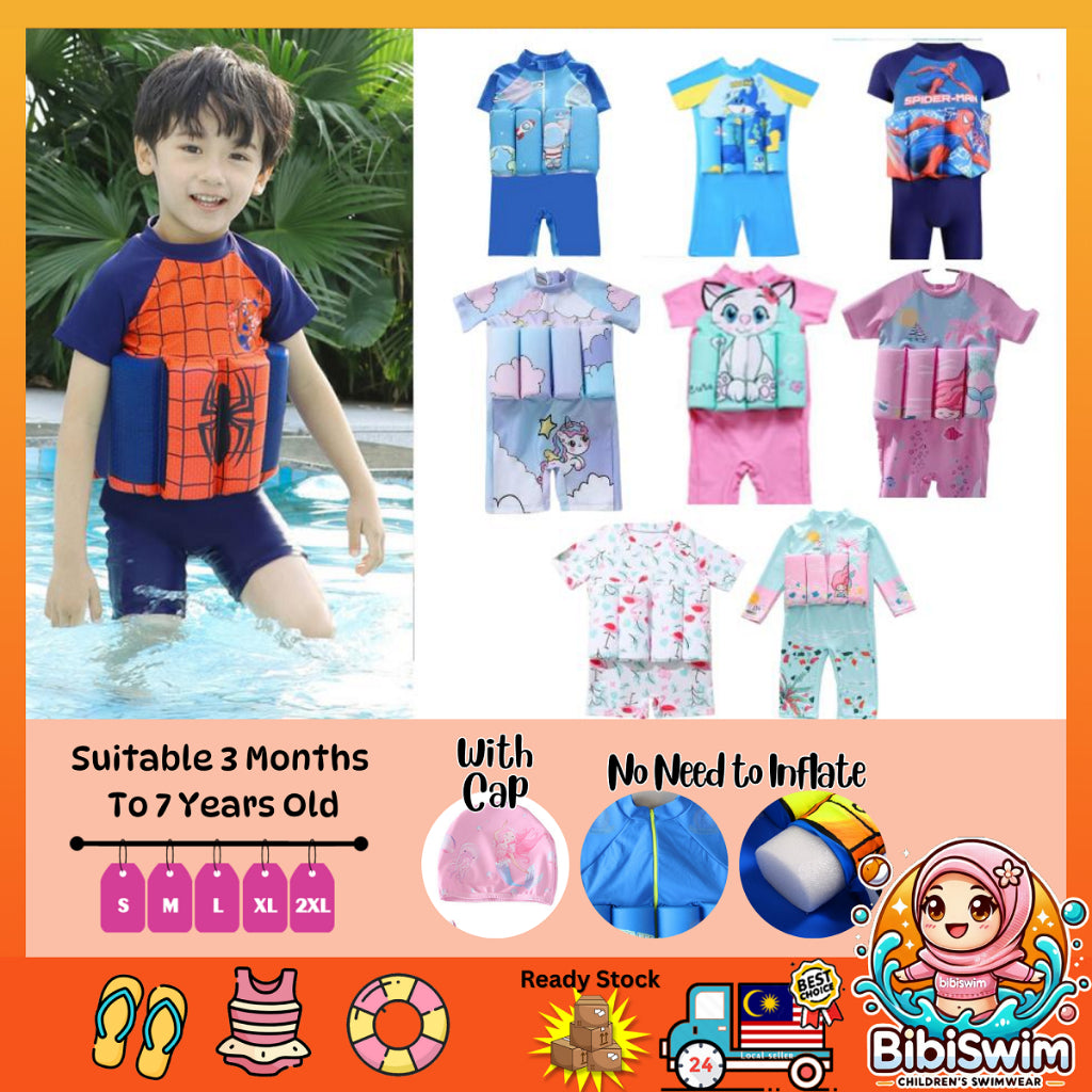 Newborn Baby Buoyancy Swimming Suit Boys | Kids Swim Float Vest Baju Pelampung Renang Kanak-kanak