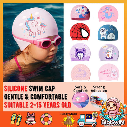 BIBISWIM Kids Swim Cap 12 Animal Designs