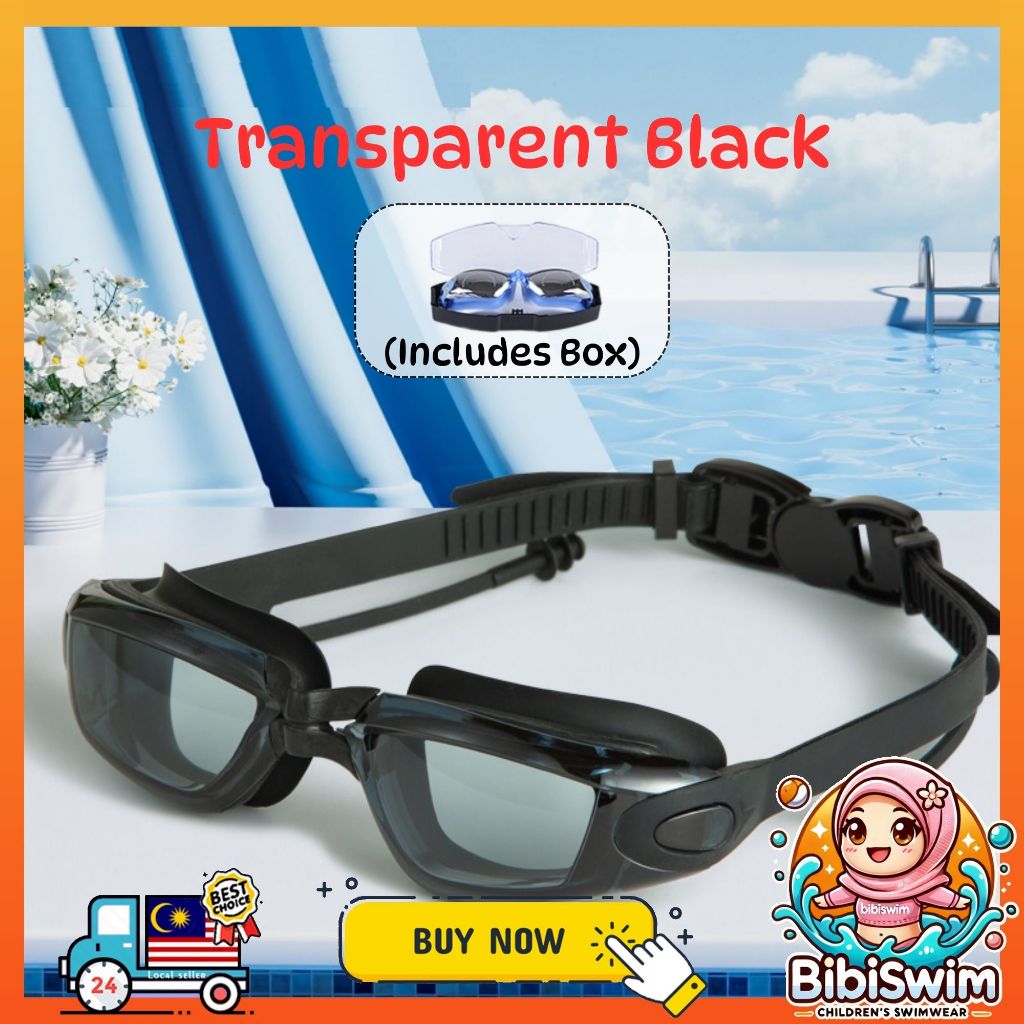 BIBISWIM Earplug Swim Goggles Anti Fog