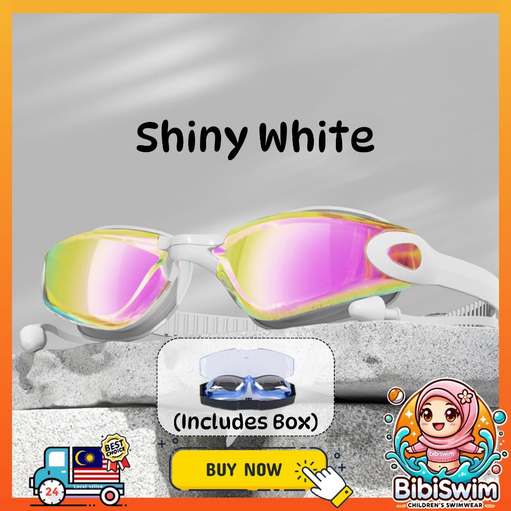 BIBISWIM Earplug Swim Goggles Anti Fog