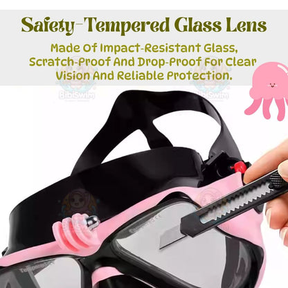 BIBISWIM Snorkel Mask with Camera Mount