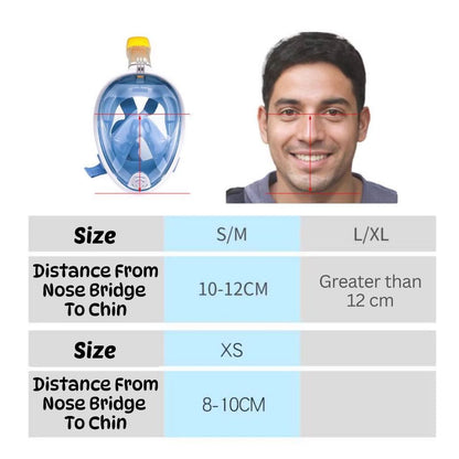 BIBISWIM Panoramic Anti-Fog Snorkel Mask