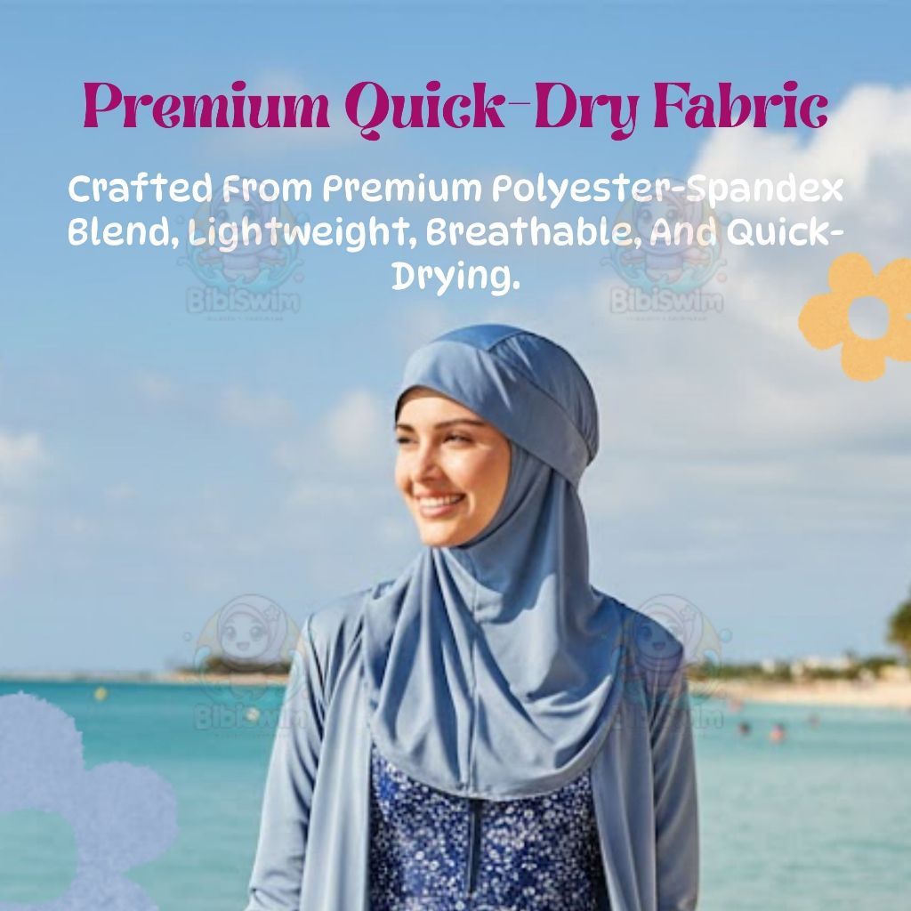 BIBISWIM Modest Swim Cap 6 Colors